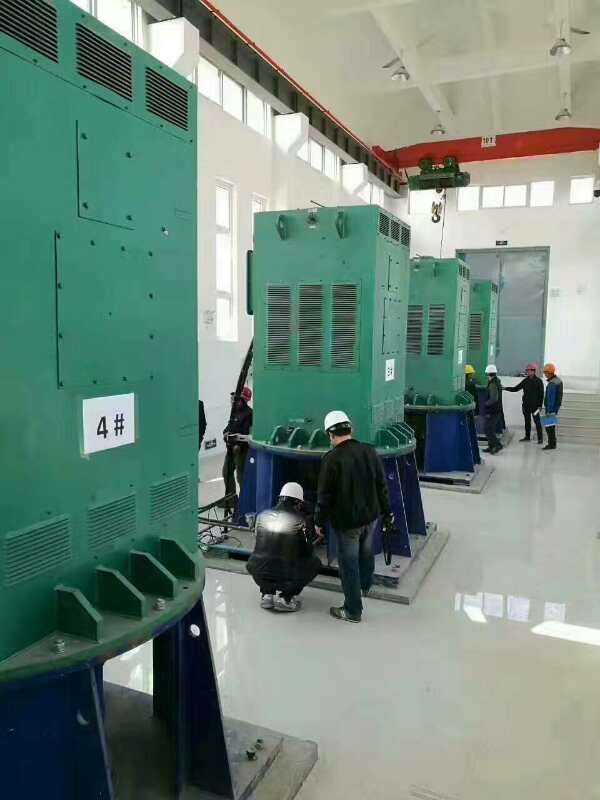 YRKK560-6某污水处理厂使用我厂的立式高压电机安装现场